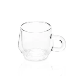 Double Wall Glass Mug (4oz/120ml) - Set Of 2 -Coffee Tea Shop 125ml angle