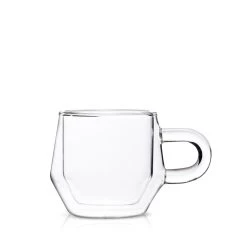 Double Wall Glass Mug (4oz/120ml) - Set Of 2 -Coffee Tea Shop 125ml clear hero