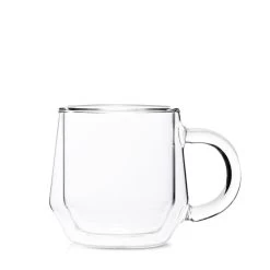 Double Wall Glass Mug (6oz/175ml) - Set Of 2 18 Double Wall Glass Mug (6oz/175ml) - Set Of 2 -Coffee Tea Shop 175ml clear hero