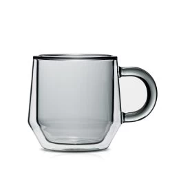 Double Wall Glass Mug (6oz/175ml) - Set Of 2 24 Double Wall Glass Mug (6oz/175ml) - Set Of 2 -Coffee Tea Shop 175ml smoke hero