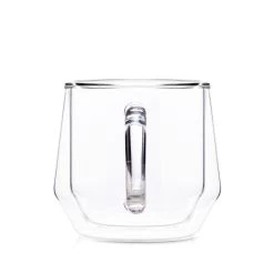 Double Wall Glass Mug (8oz/240ml) - Set Of 2 17 Double Wall Glass Mug (8oz/240ml) - Set Of 2 -Coffee Tea Shop 240ml clear handle out 1