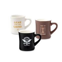 Ready, Grind & Bloom Diner Coffee Mug Set - 3 Pack