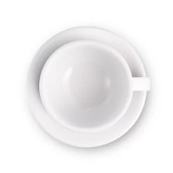 Egg Style Latte Cup & Saucer (10oz/300ml) - Set Of 2 24 Egg Style Latte Cup & Saucer (10oz/300ml) - Set Of 2 -Coffee Tea Shop 300ml white overhead top 2 f436583f fb2c 402f 9a38 0f5193a25ac9