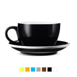 Latte Cup & Saucer (12oz) - Set Of 2