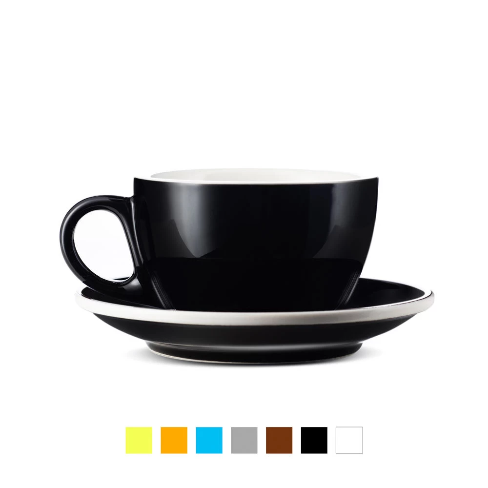 Latte Cup & Saucer (8oz) - Set Of 2 1 Latte Cup & Saucer (8oz) - Set Of 2