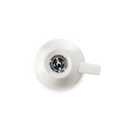 Espresso Cup & Saucer (2oz) - Set Of 2 -Coffee Tea Shop White cup overhead bottom espresso