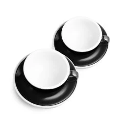Egg Style Latte Cup & Saucer (10oz/300ml) - Set Of 2 27 Egg Style Latte Cup & Saucer (10oz/300ml) - Set Of 2 -Coffee Tea Shop black 200ml quarter 1 21f4f42e f444 4525 a91d 7504aada97e1