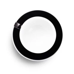 Egg Style Latte Cup & Saucer (10oz/300ml) - Set Of 2 28 Egg Style Latte Cup & Saucer (10oz/300ml) - Set Of 2 -Coffee Tea Shop black overhead 300ml 64fb313b 741e 4bb4 9376 8d430541ae4f