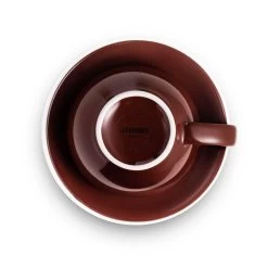 Egg Style Latte Cup & Saucer (10oz/300ml) - Set Of 2 31 Egg Style Latte Cup & Saucer (10oz/300ml) - Set Of 2 -Coffee Tea Shop brown 300ml overhead 8a4d0b4b 28b6 4557 9667 74d1a1f556a6