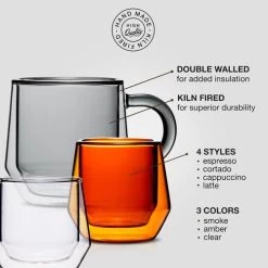 Double Wall Glass Mug (4oz/120ml) - Set Of 2 -Coffee Tea Shop fb image 11 500x b9475ffc 01fa 4757 bd9d 18c8352eb0bf