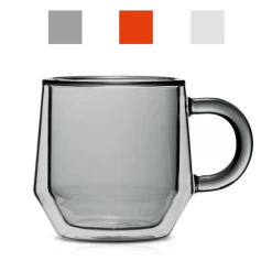 Double Wall Glass Mug (8oz/240ml) - Set Of 2