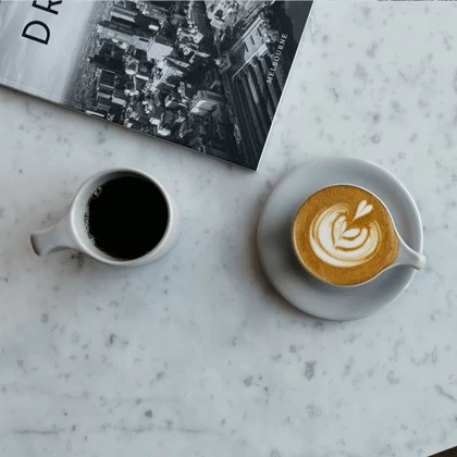 Lino Double Cappuccino Cup & Saucer - Grey (6oz/177ml) 2 Lino Double Cappuccino Cup & Saucer - Grey (6oz/177ml) - Image 2