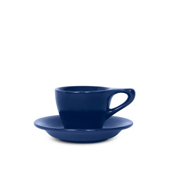 Lino Espresso Cup & Saucer - Indigo (3oz/89ml) 1 Lino Espresso Cup & Saucer - Indigo (3oz/89ml)