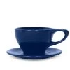 Lino Large Latte Cup & Saucer - Indigo (12oz/355ml)