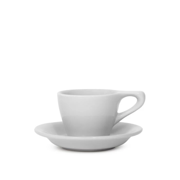 Lino Espresso Cup & Saucer - Grey (3oz/89ml) 1 Lino Espresso Cup & Saucer - Grey (3oz/89ml)