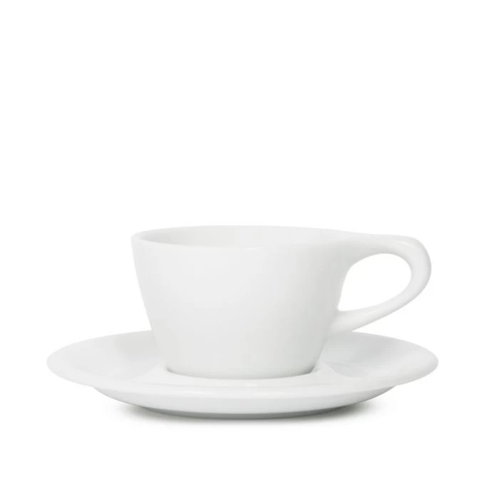 Lino Double Cappuccino Cup & Saucer - White (6oz/177ml) 1 Lino Double Cappuccino Cup & Saucer - White (6oz/177ml)