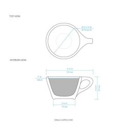 Lino Single Cappuccino Cup & Saucer - Grey (5oz/148ml) 5 Lino Single Cappuccino Cup & Saucer - Grey (5oz/148ml) -Coffee Tea Shop single cappuccino section 4 974b02d4 4711 4b29 b5fe 33071ce06de9