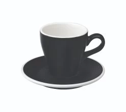 Tulip Style Cappuccino Cup & Saucer (6oz/180ml) - Set Of 2 28 Tulip Style Cappuccino Cup & Saucer (6oz/180ml) - Set Of 2 -Coffee Tea Shop tulip 180ml black 300dpi