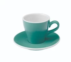 Tulip Style Cappuccino Cup & Saucer (6oz/180ml) - Set Of 2 22 Tulip Style Cappuccino Cup & Saucer (6oz/180ml) - Set Of 2 -Coffee Tea Shop tulip 180ml teal 300dpi 1