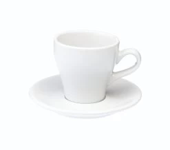 Tulip Style Cappuccino Cup & Saucer (6oz/180ml) - Set Of 2 26 Tulip Style Cappuccino Cup & Saucer (6oz/180ml) - Set Of 2 -Coffee Tea Shop tulip 180ml white 300dpi 1