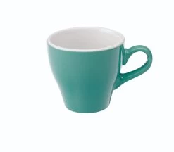 Tulip Style Latte Cup & Saucer (9.5oz/280ml) - Set Of 2 -Coffee Tea Shop tulip 280ml teal cup 300dpi 1