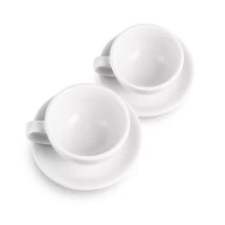 Egg Style Latte Cup & Saucer (10oz/300ml) - Set Of 2 22 Egg Style Latte Cup & Saucer (10oz/300ml) - Set Of 2 -Coffee Tea Shop white 300ml quarter db4d3792 c544 4156 bbf0 3a2b2e22c79f