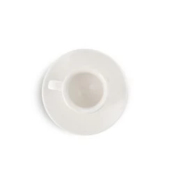 Espresso Cup & Saucer (2oz) - Set Of 2 -Coffee Tea Shop white cup overhead espresso