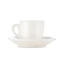 Espresso Cup & Saucer (2oz) - Set Of 2 -Coffee Tea Shop white cup straight saucer espresso