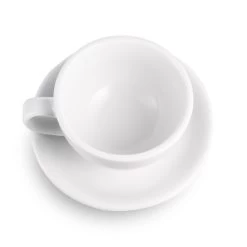 Egg Style Latte Cup & Saucer (10oz/300ml) - Set Of 2 25 Egg Style Latte Cup & Saucer (10oz/300ml) - Set Of 2 -Coffee Tea Shop white 300ml quarter 1 0bad1149 273e 413f baf6 7d60de5888dc